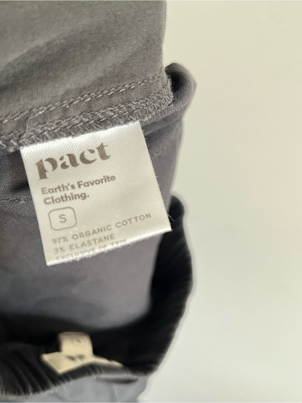 PACT Organic Cotton Stretch Wide Leg Pants Gray Drawstring Size Small - Picture 5 of 6